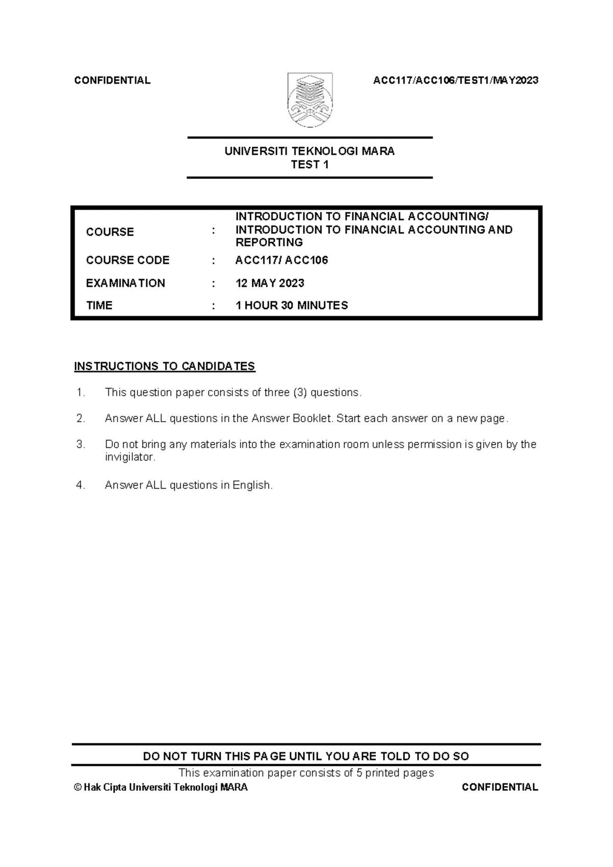 Example Journal for ACC117: Financial Transactions Overview - Studocu