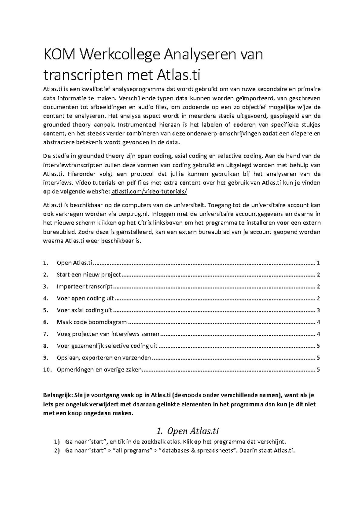Protocol voor Analyseren van Transcripten met Atlas.ti - KOM ...