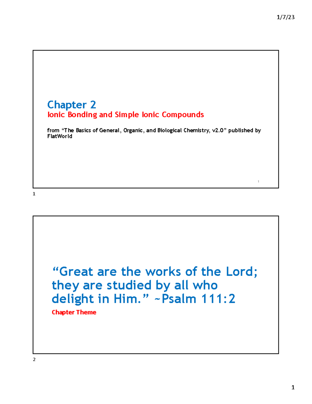 CHEM101 Chapter 2 Notes: Ionic Bonds & Simple Compounds Overview - Studocu