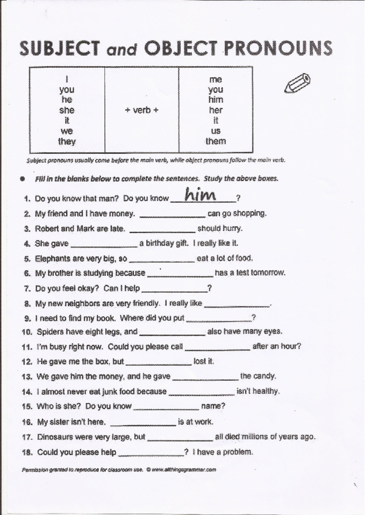 Pronouns - Summary: Subject and Object Pronouns Explained - Studocu