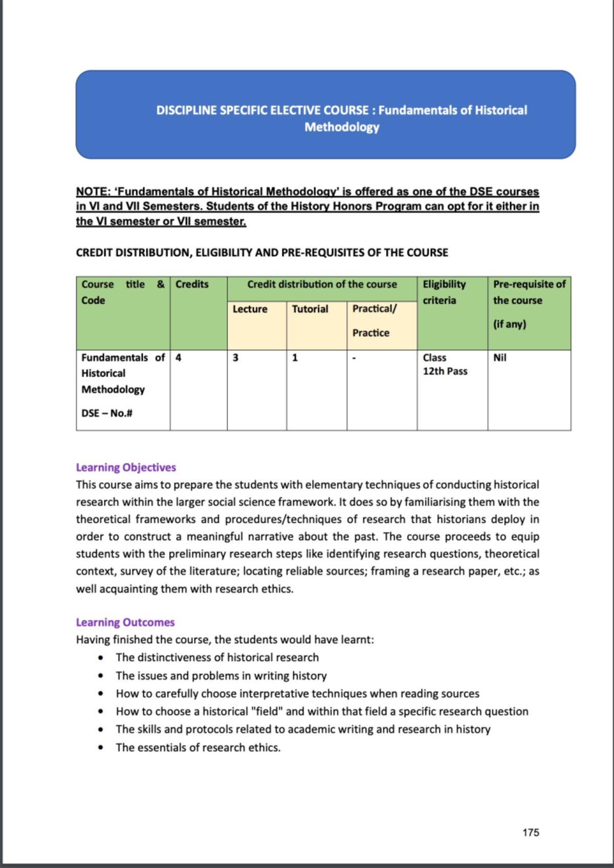 His. DSE - Fundamentals of Historical Methodology Course Overview - Studocu