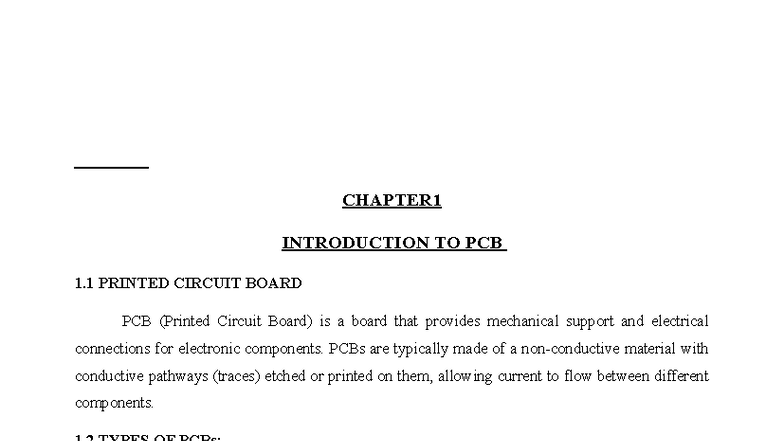 CHAPTER 1: INTRODUCTION TO PCB DESIGN AND TYPES - Studocu