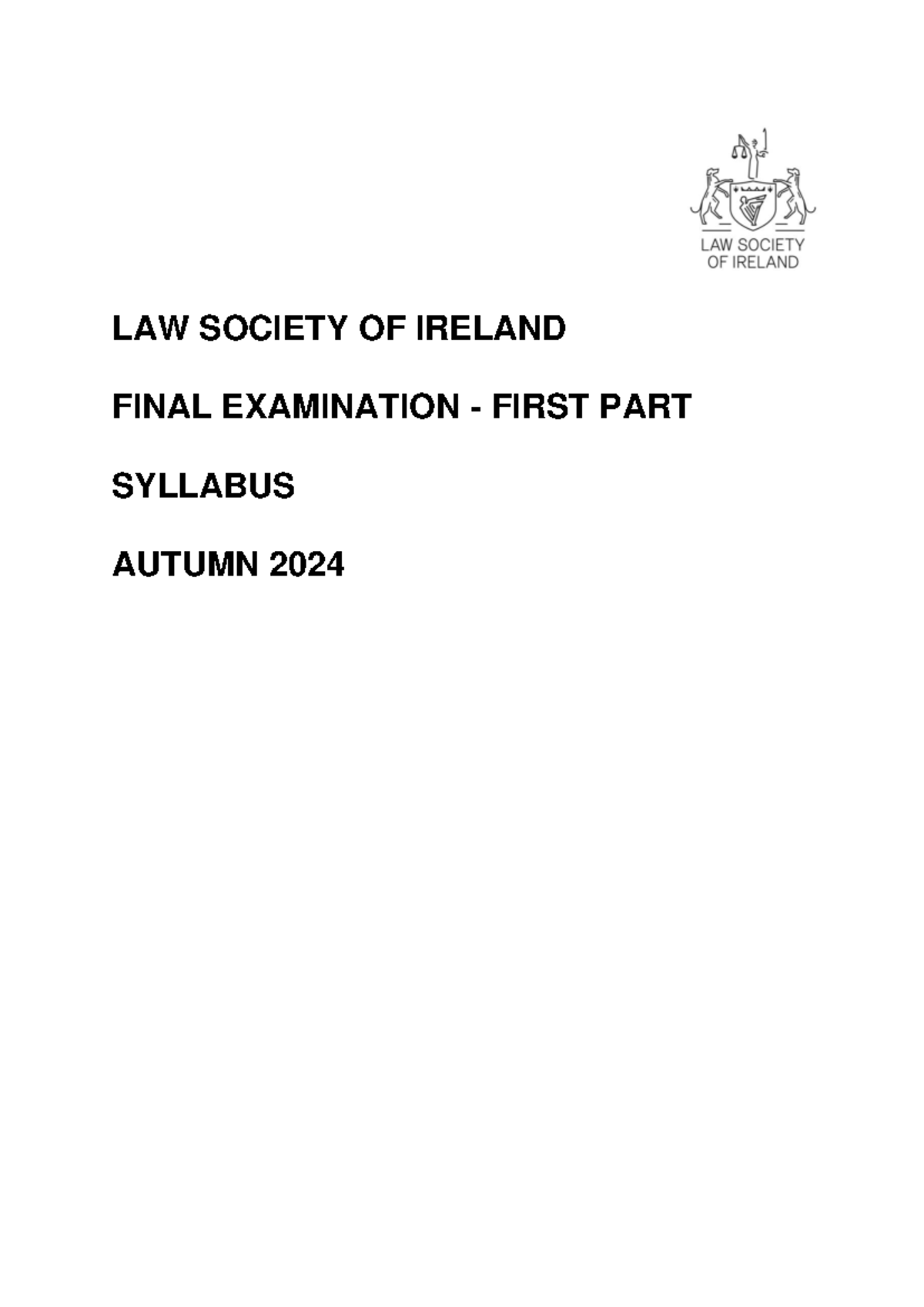 LAW 1234 Final Exam Syllabus - Tort and Contract Law, Autumn 2024 - Studocu