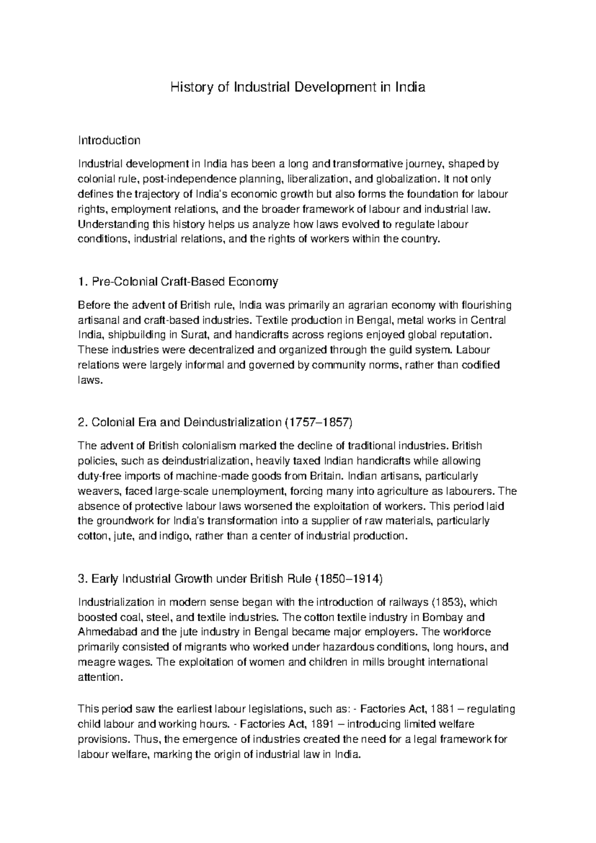 History of Industrial Development in India: A Comprehensive Overview ...