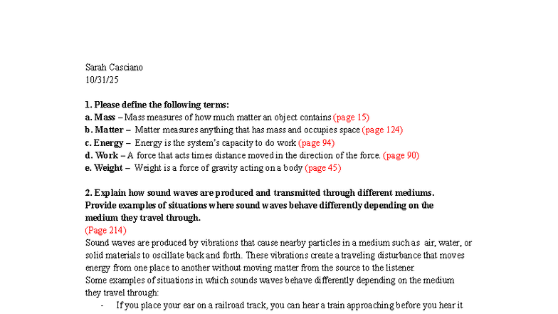 Physics Midterm Study Guide (PHYS 101) - Studocu