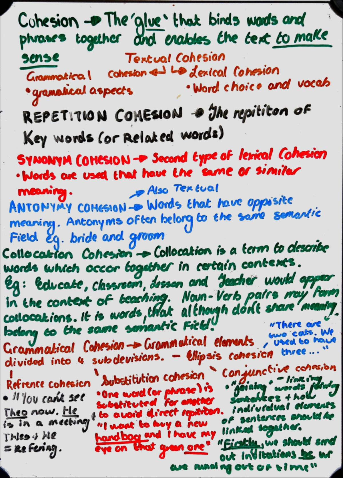 Cohesion and Cohesive Devices: Key Concepts for ENG2601 - Studocu