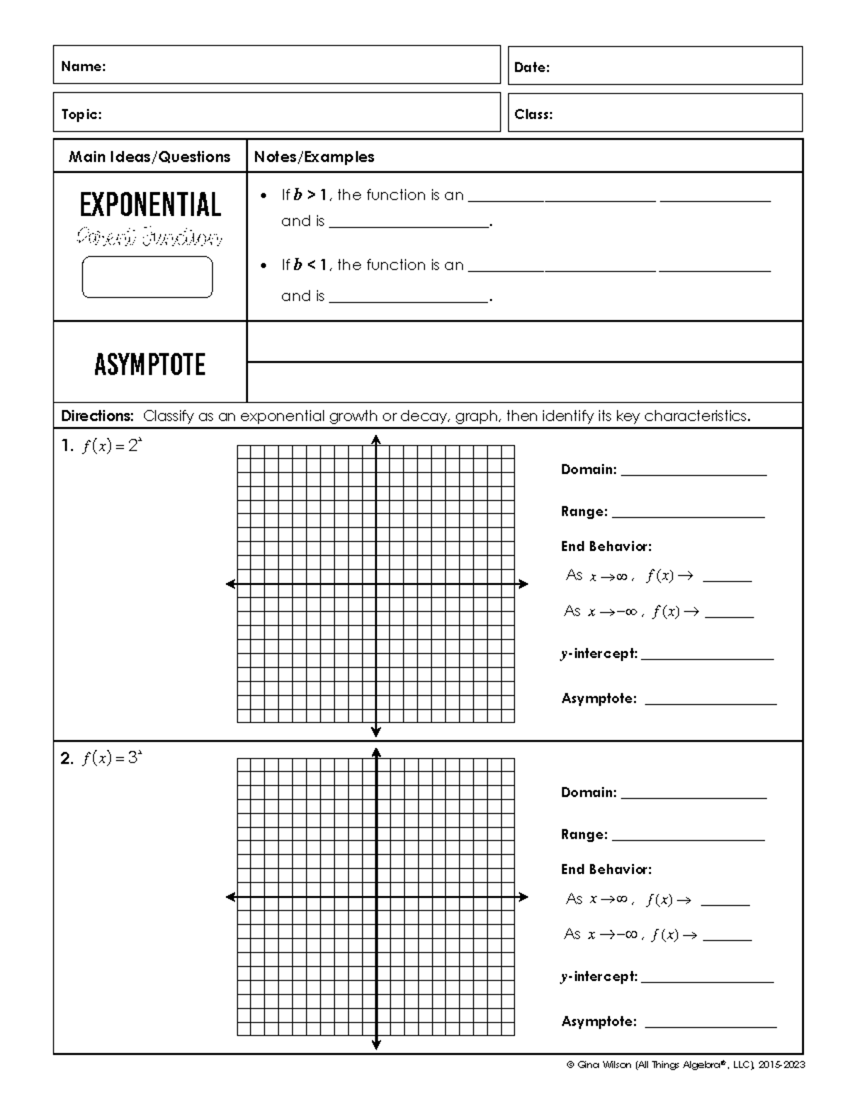 Unit 7: Exponential & Logarithmic Functions Homework Guide - Studocu