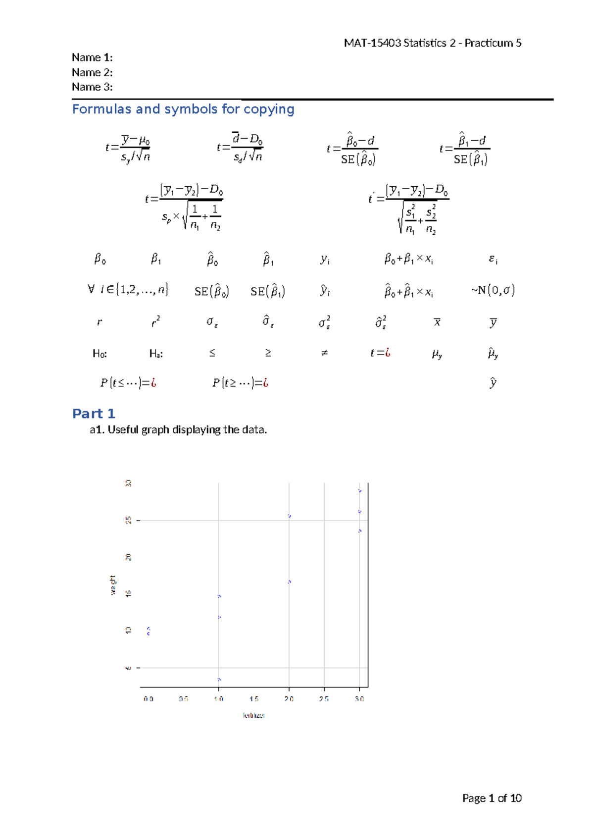 Statistics Practicum 5: Analyzing Regression Models and Assumptions ...