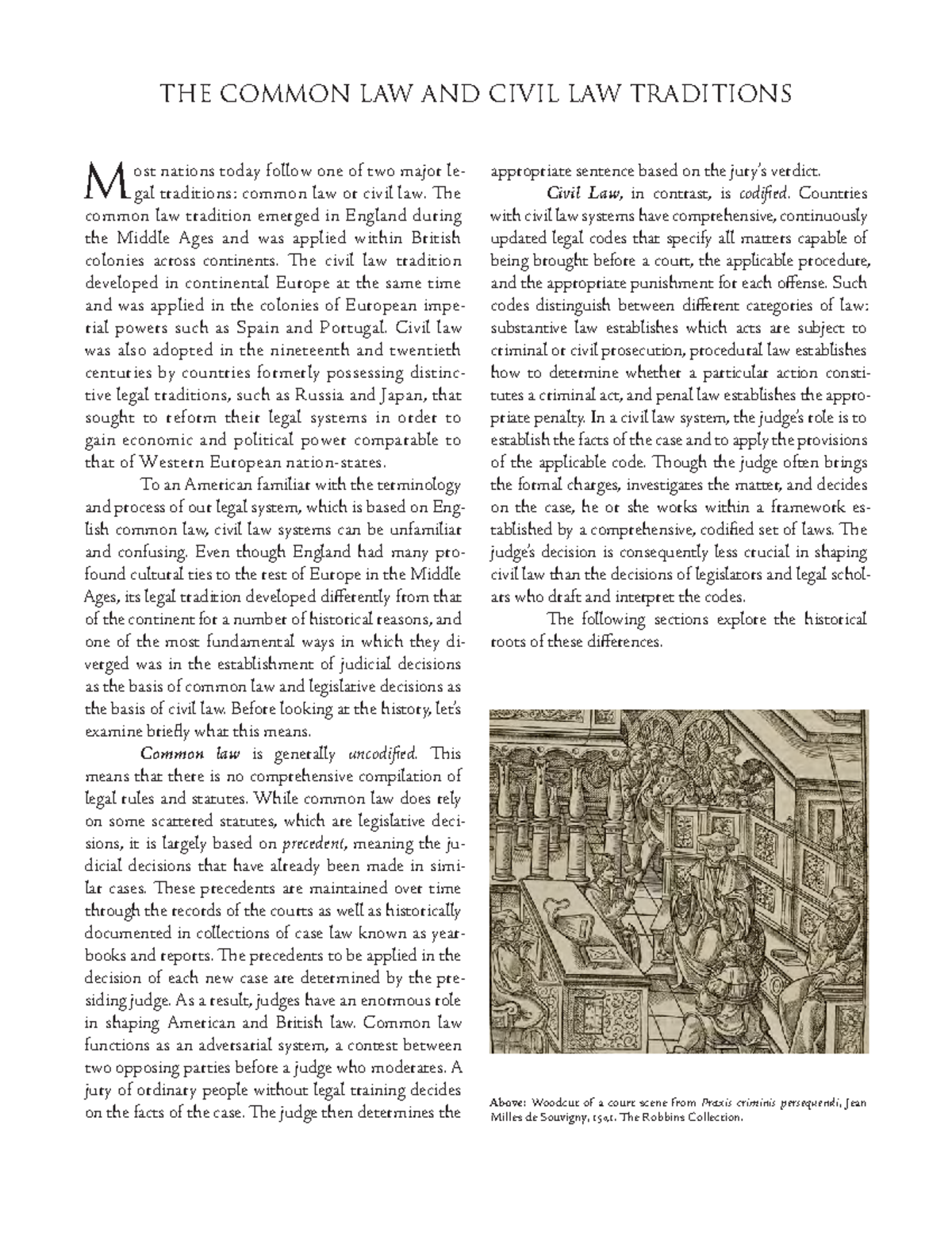 Common Law vs Civil Law Traditions: Historical Perspectives - Studocu