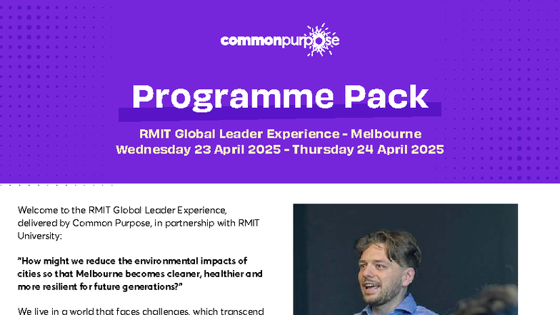 RMIT GLE 2025: Global Leader Experience Programme Pack - Studocu