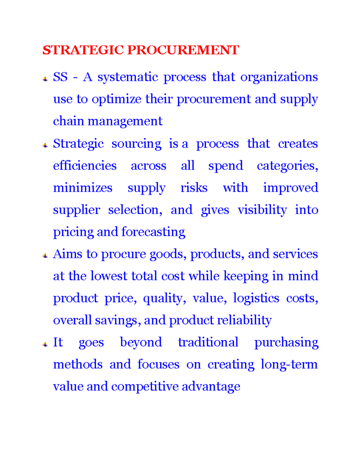 Strategic Procurement AND Supplier DEVT Presented - STRATEGIC ...