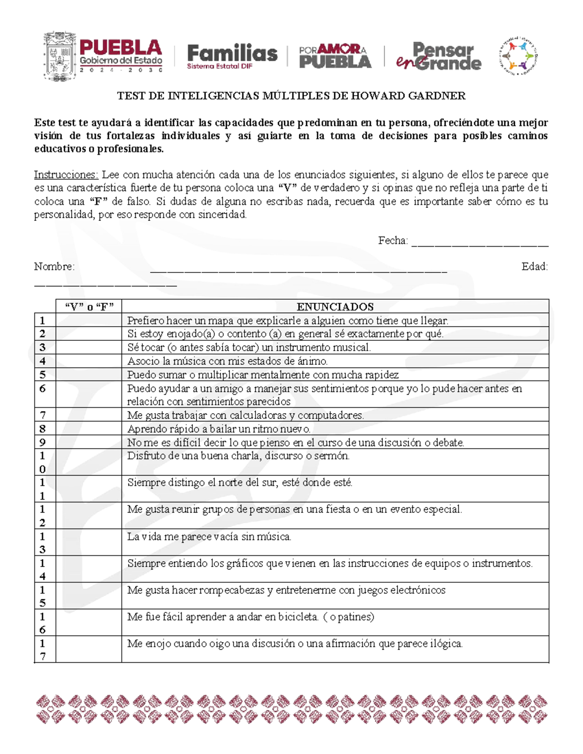 TEST DE INTELIGENCIAS MÚLTIPLES DE HOWARD GARDNER: Guía y Evaluación ...