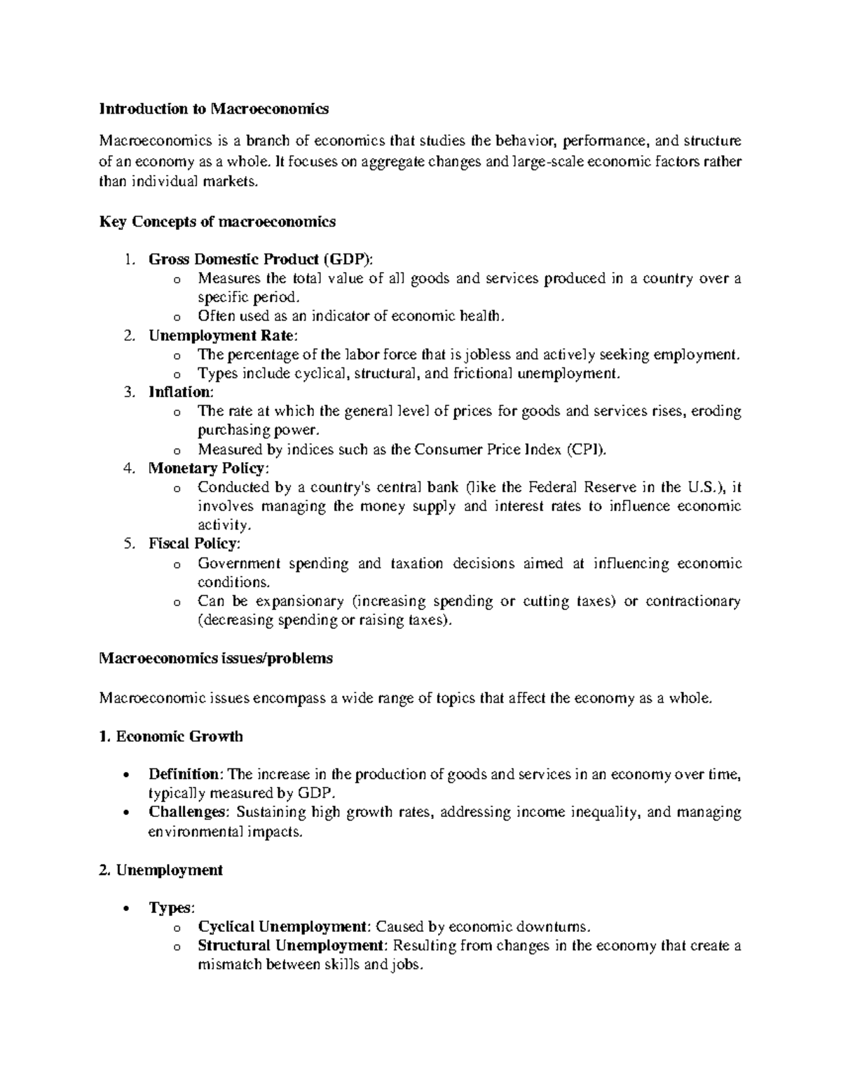 National Income Analysis and Equilibrium Income Concepts (ECO 101 ...