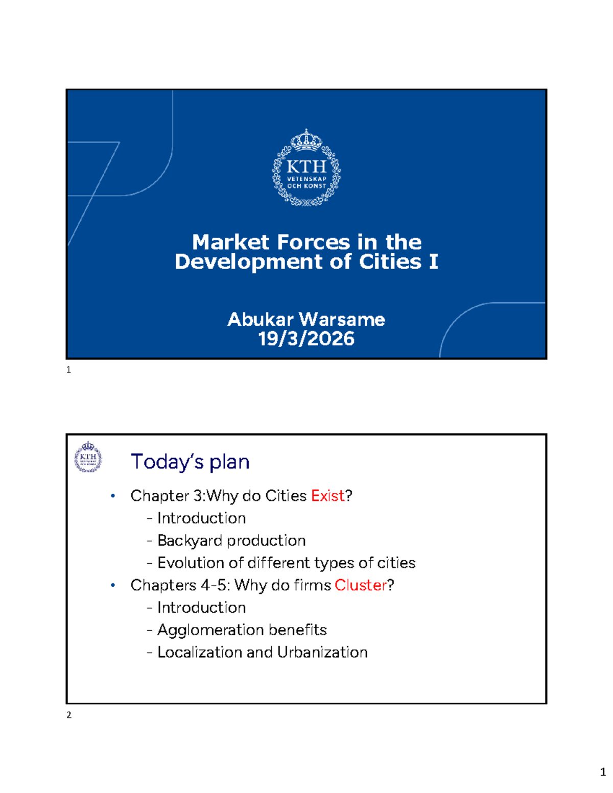 AI2155 - L2 2026 - Lecture Notes on Market Forces in Urban Development ...