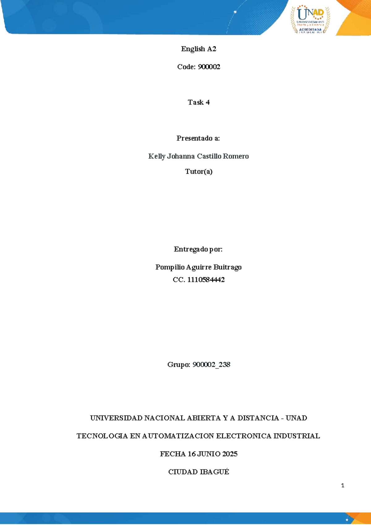 English A2 Task 4 Improving Skills Through Audio Video Activities