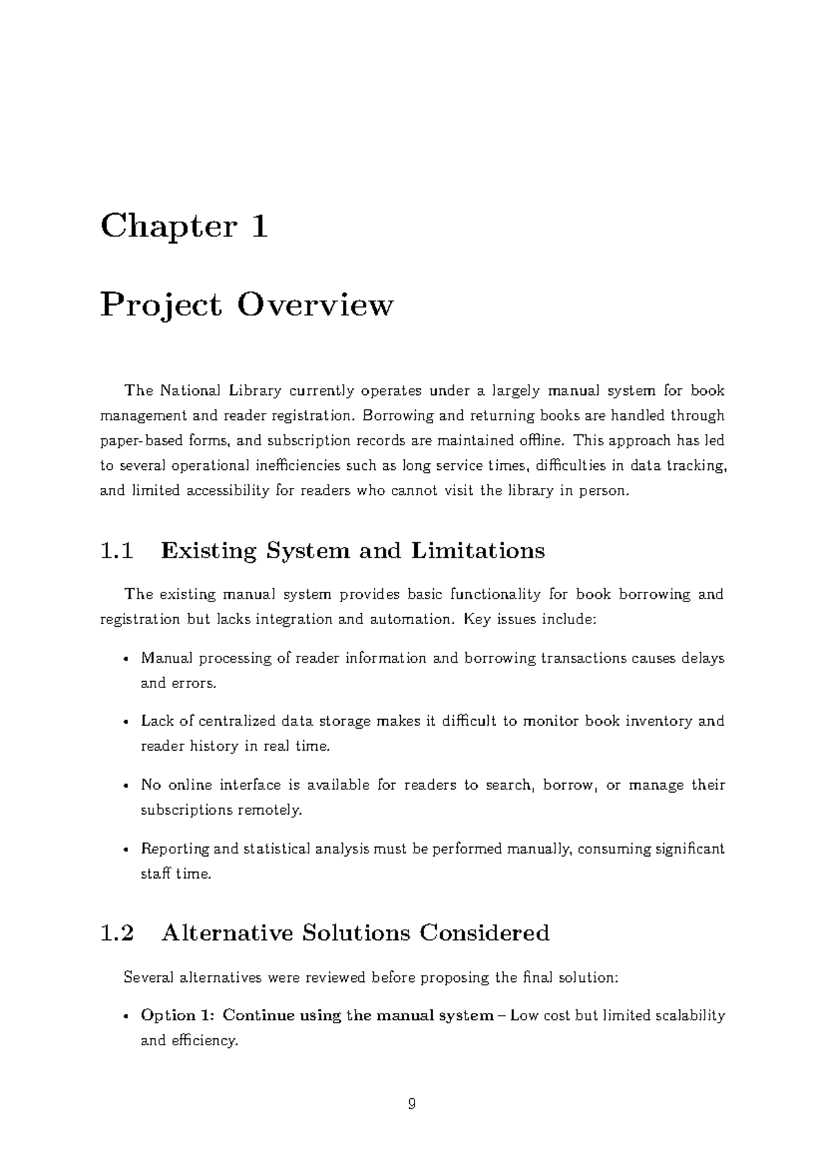 Chapter 1: Project Overview - Enhancing Library Management System - Studocu