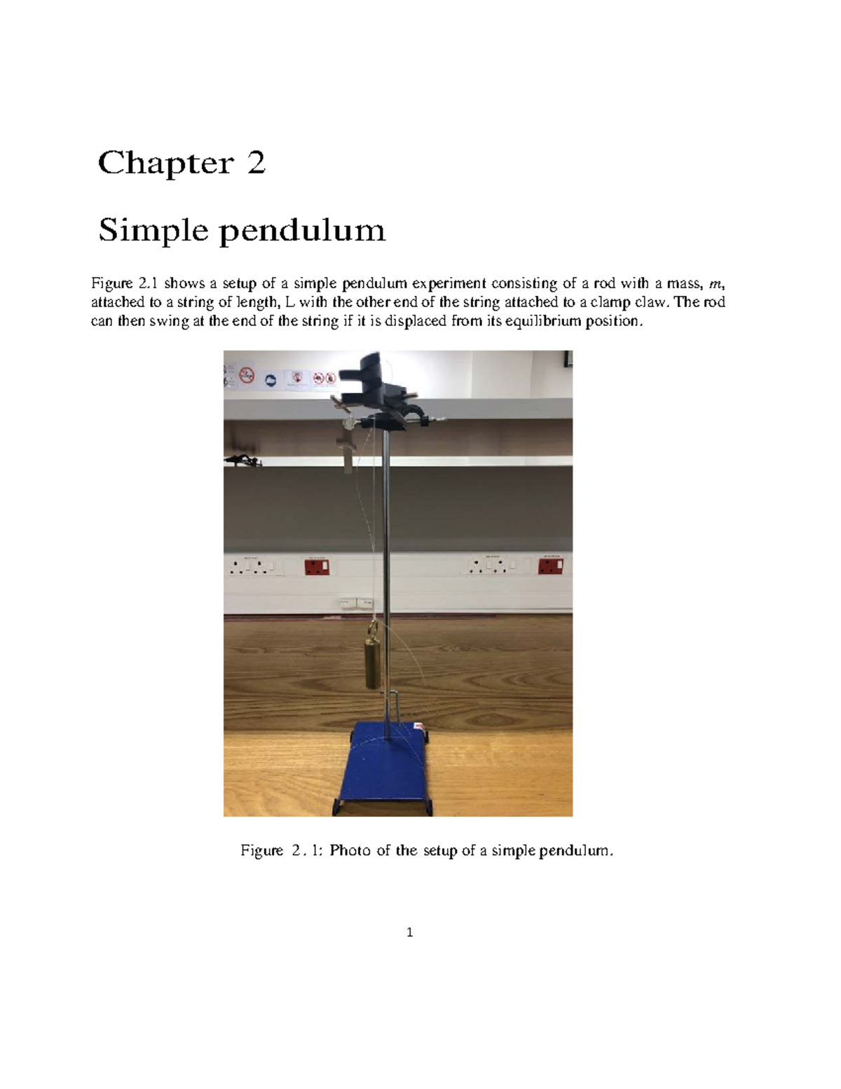 Simple Pendulum Experiment (Prac 2) - Setup & Measurements - Studocu