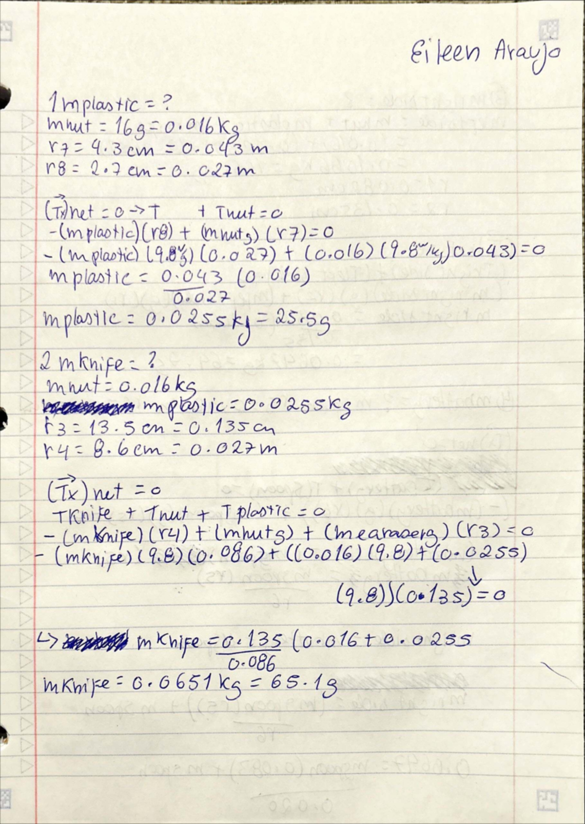 Analysis of Plastic and Metal Weights in Various Objects (ENG 101 ...