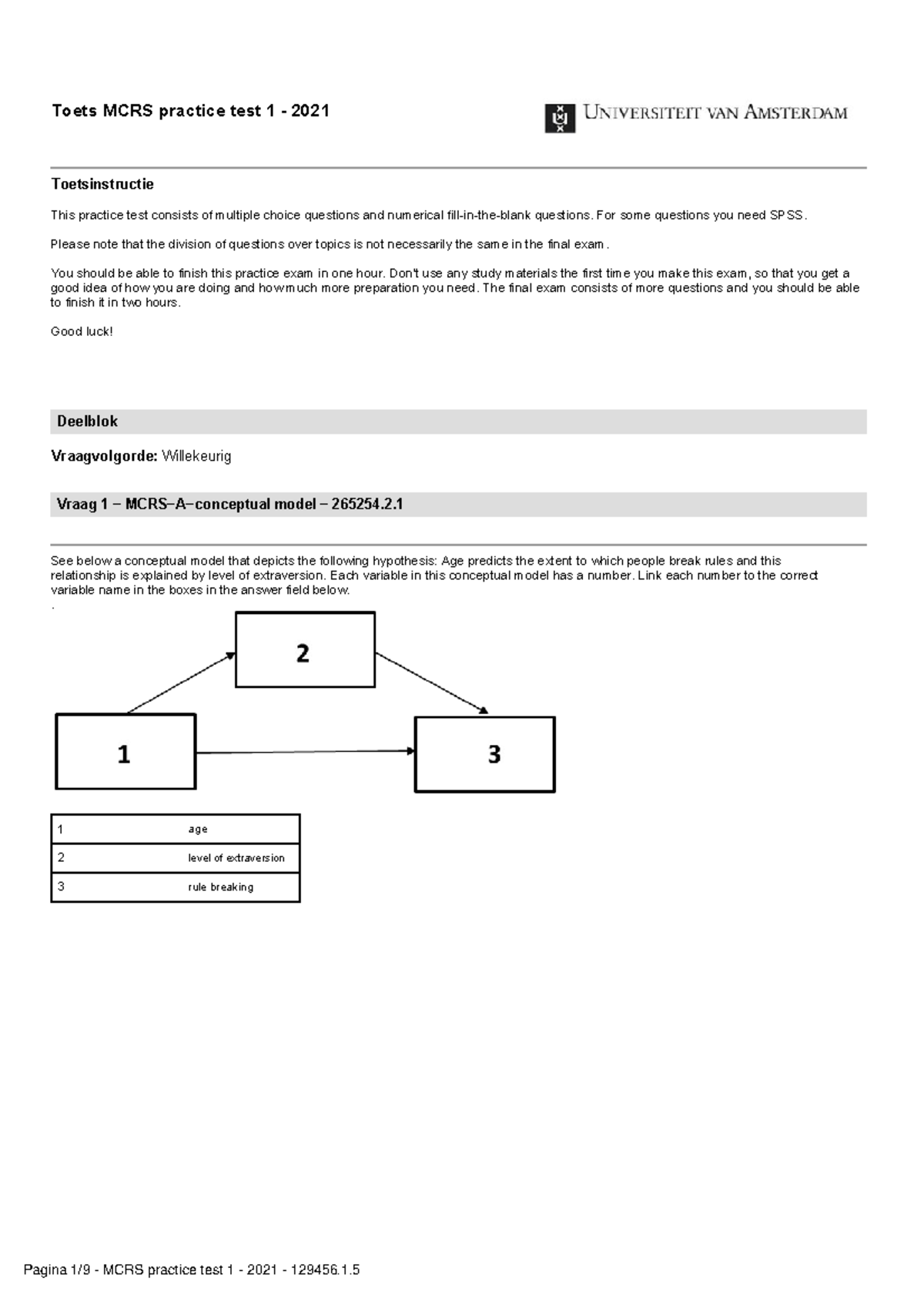 MCRS Partial Exam 1 Practice Test and Answer Guide - 2021 - Studeersnel