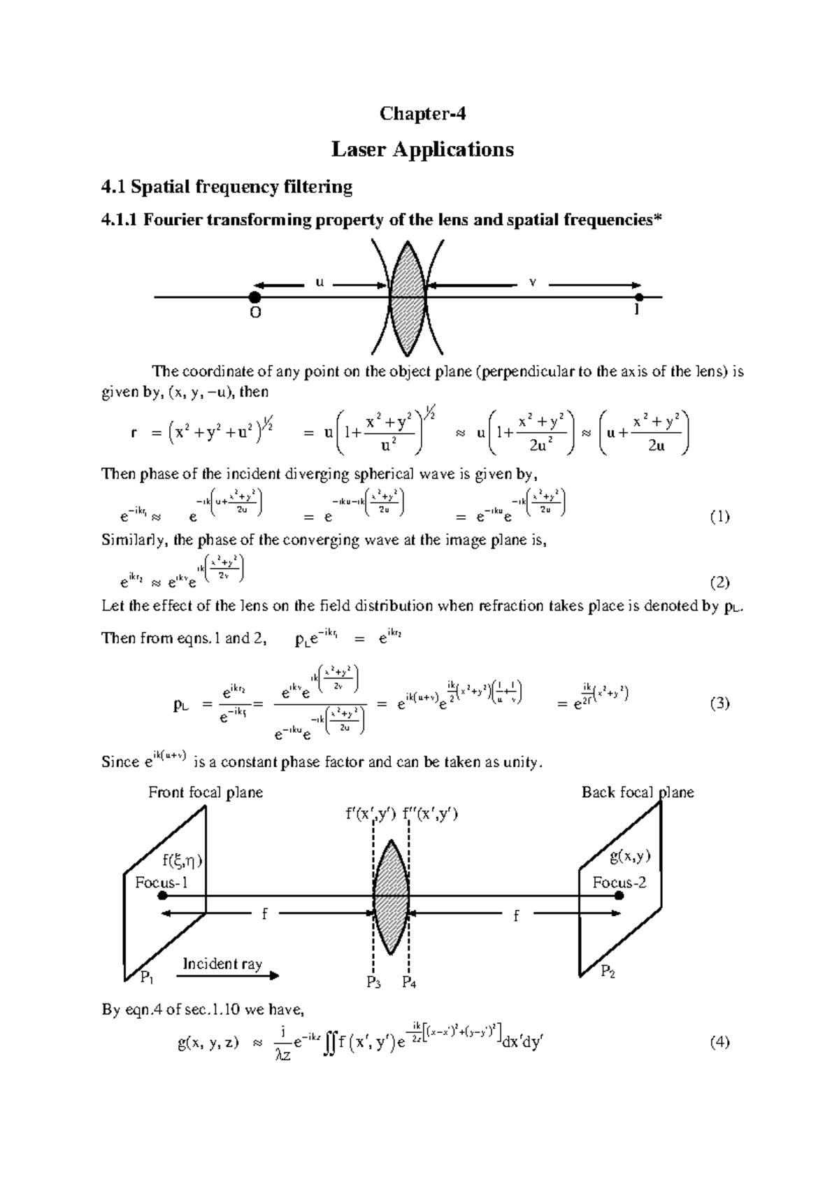 Laser Applications in Physics: B.Sc & M.Sc Course Notes - Studocu
