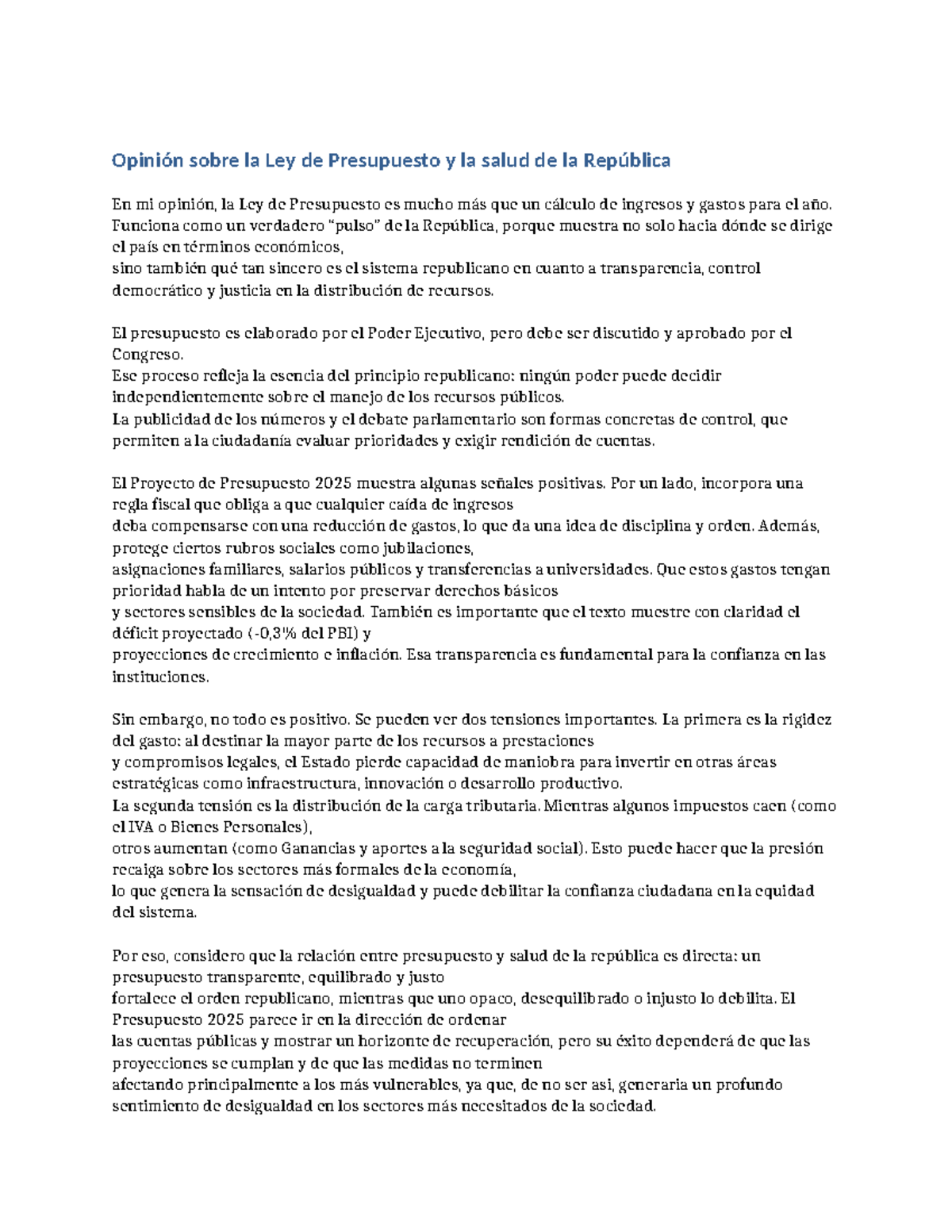 Análisis del Presupuesto 2025 y su Impacto en la Salud de la República ...