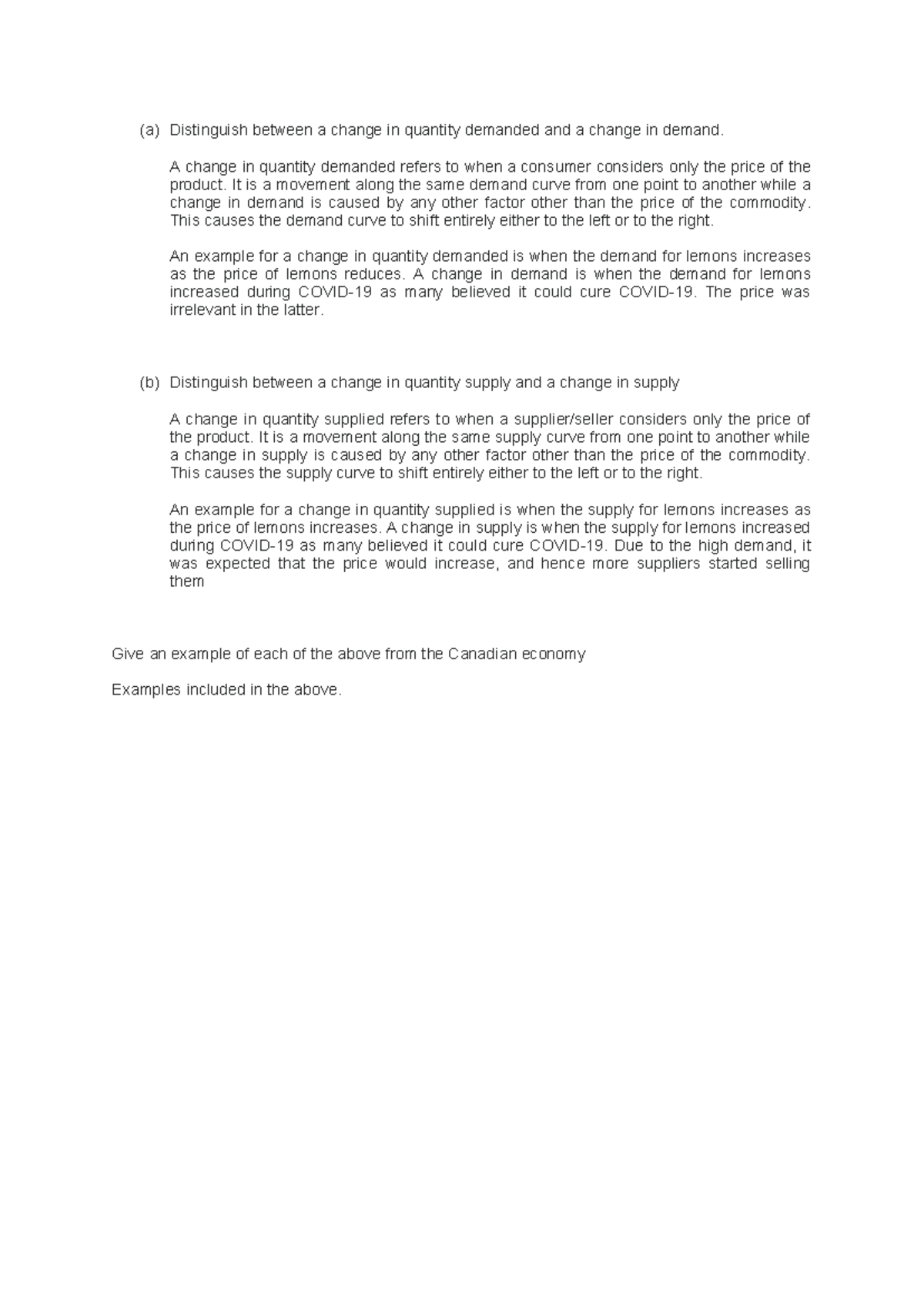 Demand and Supply Concepts Quiz (ECO 101) - Studocu