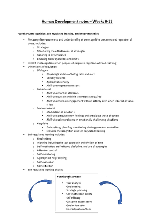 Human development notes- Wk 4-7 - Human Development notes – Weeks 4 ...