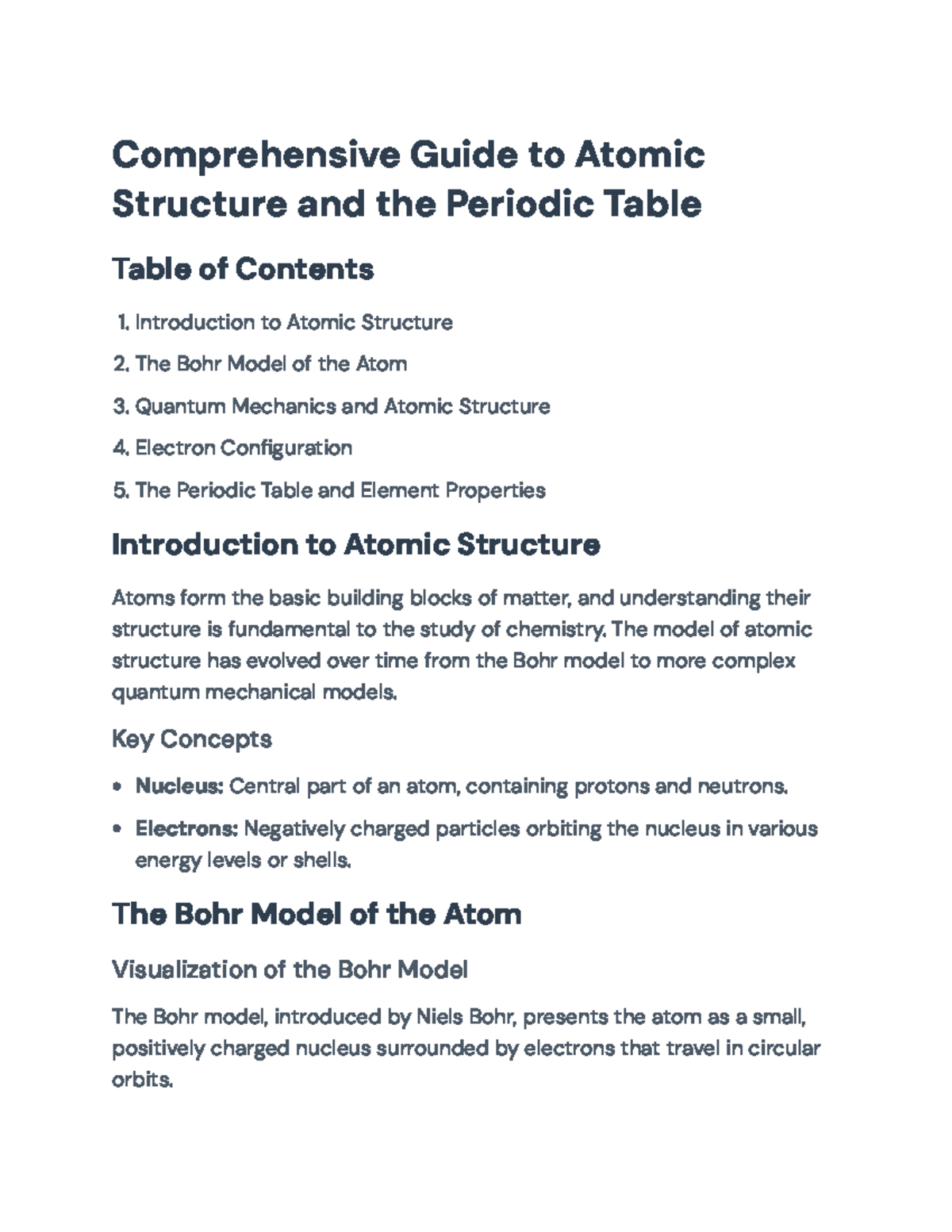 Comprehensive Guide to Atomic Structure & the Periodic Table - The ...