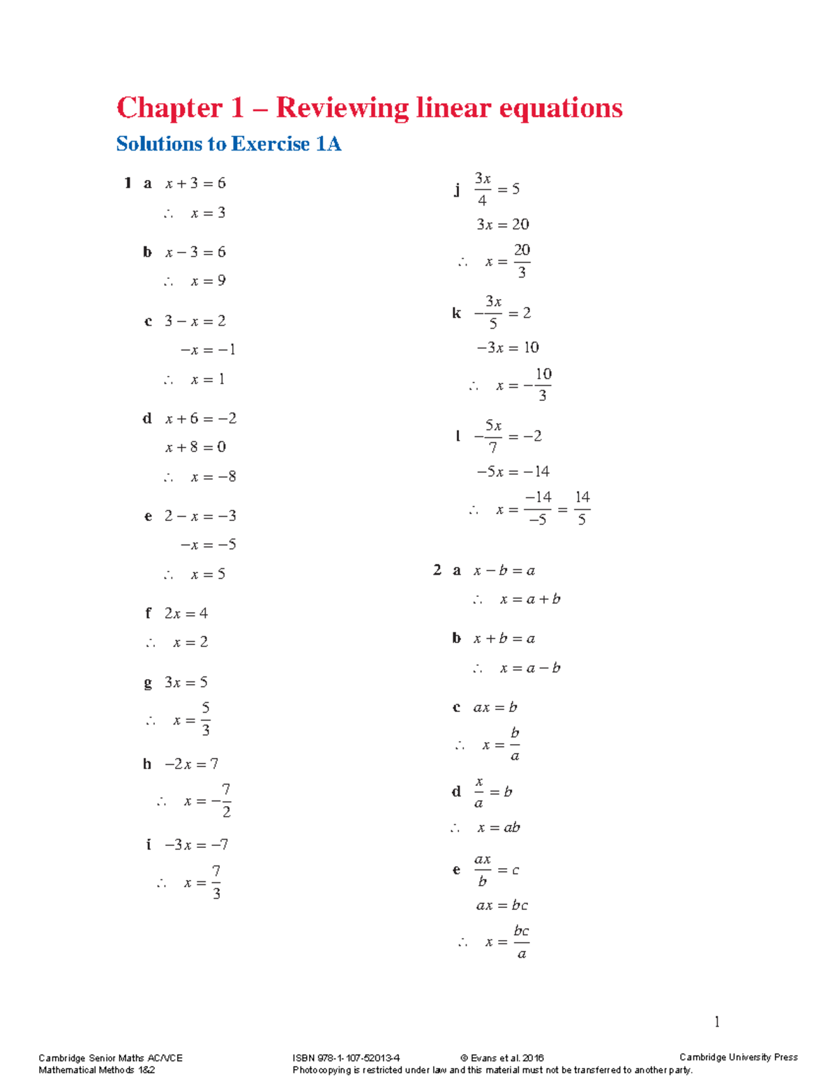 Chapter-1-worked-solutions - Chapter 1 – Reviewing linear equations ...