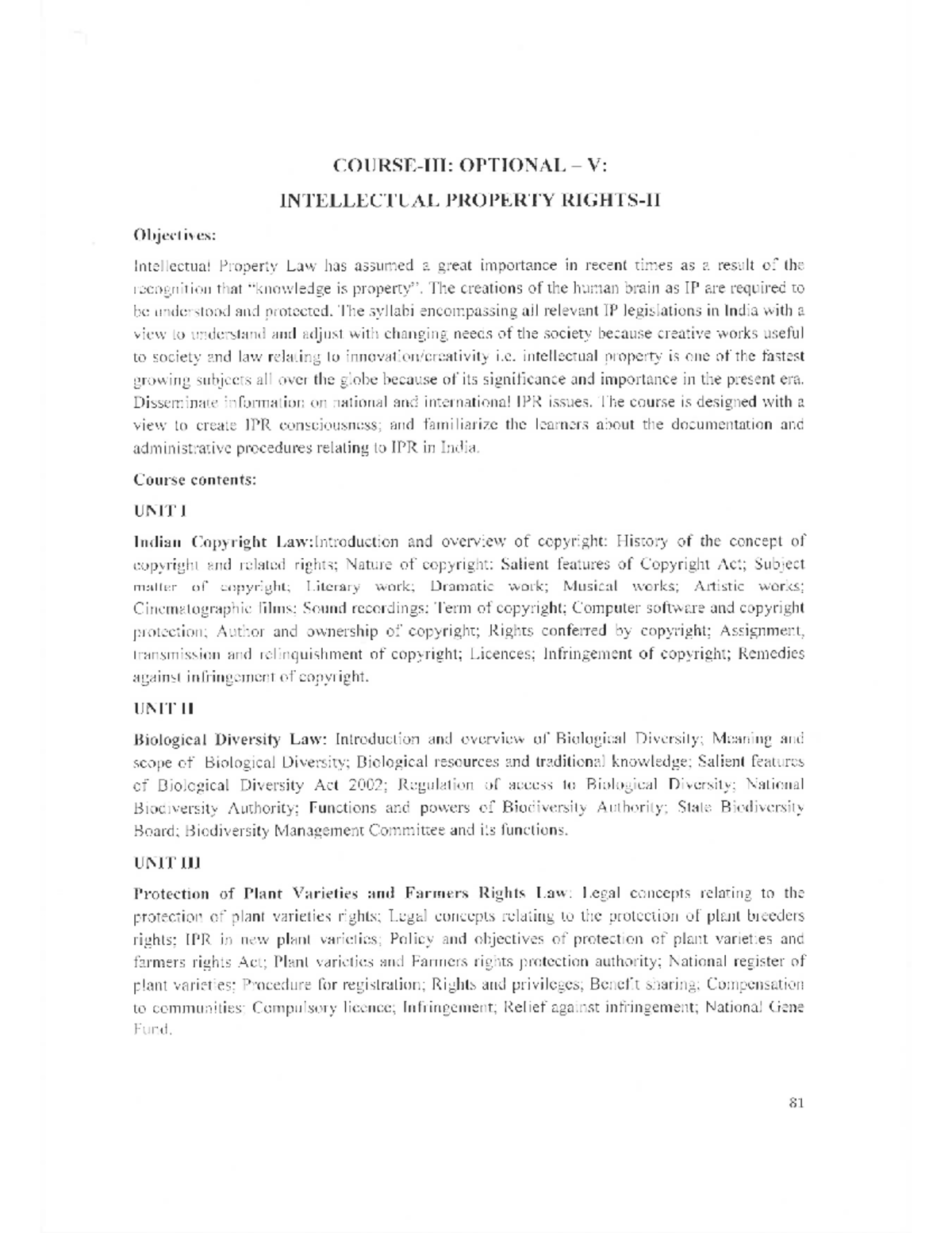 IPR 2 Syllabus: Understanding Intellectual Property Law - Studocu