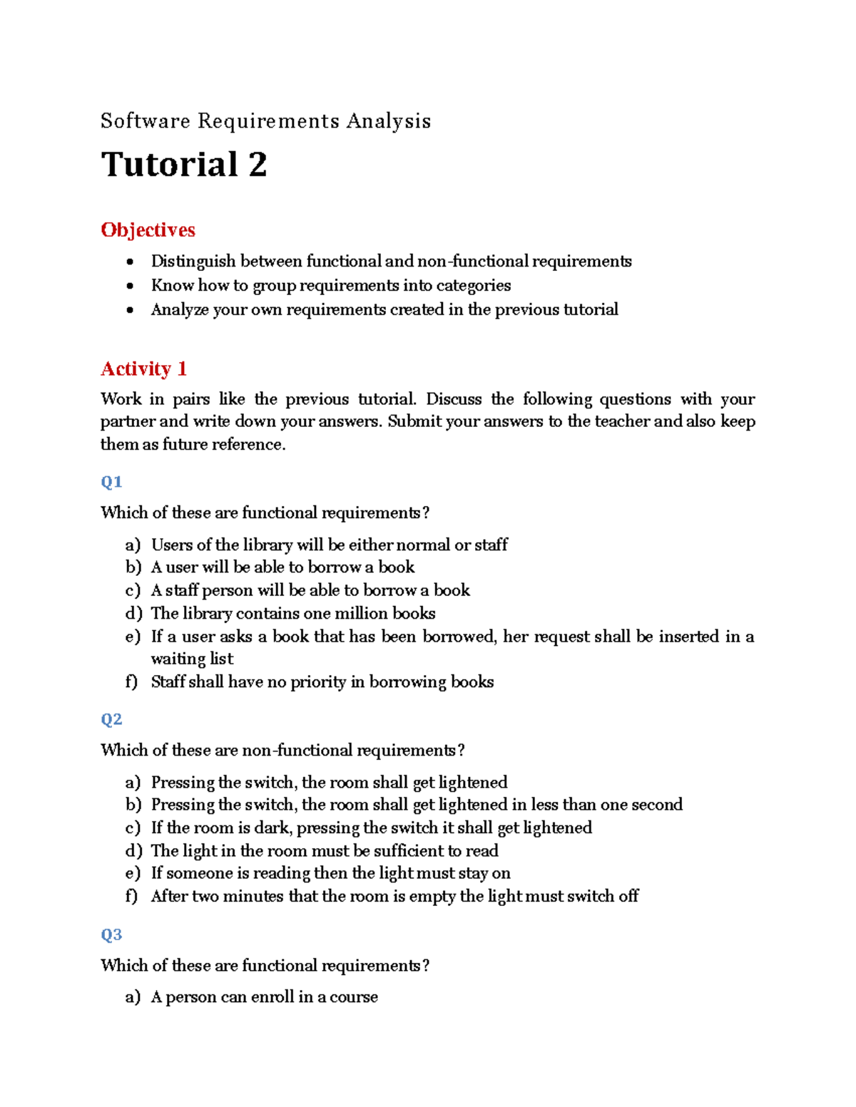 Software Requirements Analysis Tutorial 2: Functional vs Non-Functional ...