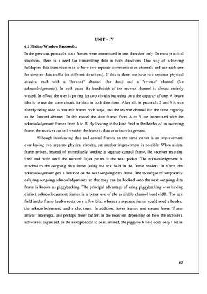 Computer Networks - Data Link Layer Switching - UNIT – VIII 8. Data ...