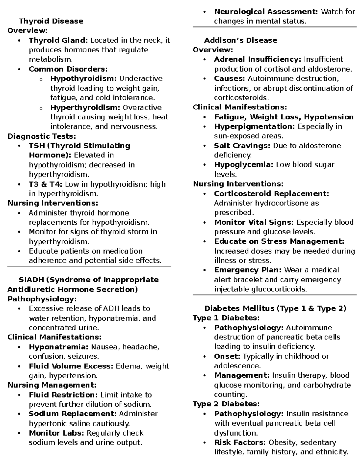 Endocrine System Study Guide: Key Concepts & Nursing Interventions ...