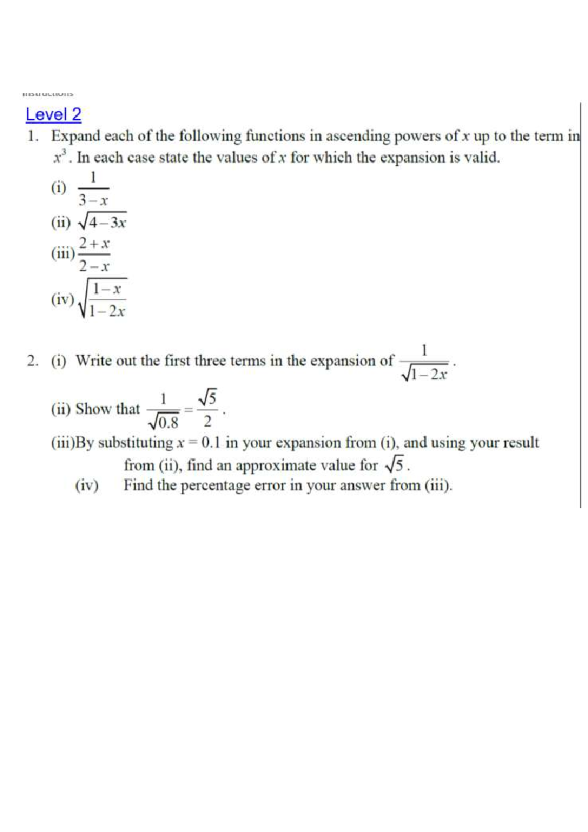 Maths 2 - Homework on Function Expansion and Error Analysis - Studocu
