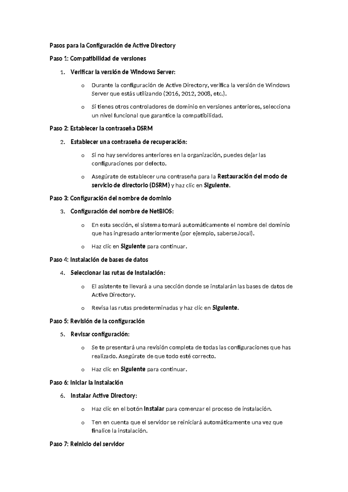 Guía de Configuración de Active Directory en Windows Server - Studocu