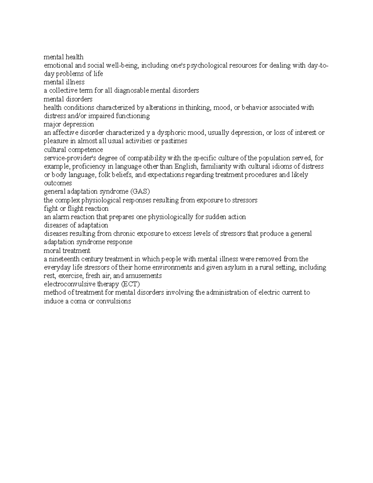 Mental health - Lecture notes 1 - mental health - Studocu