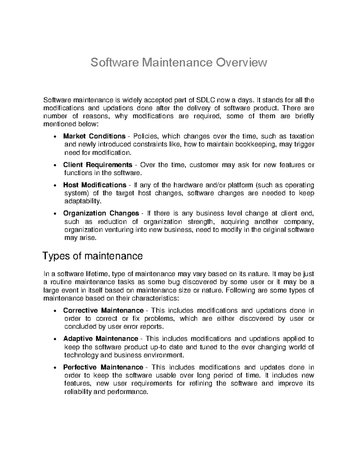 Software Maintenance Overview.pdf - Software Maintenance Overview ...