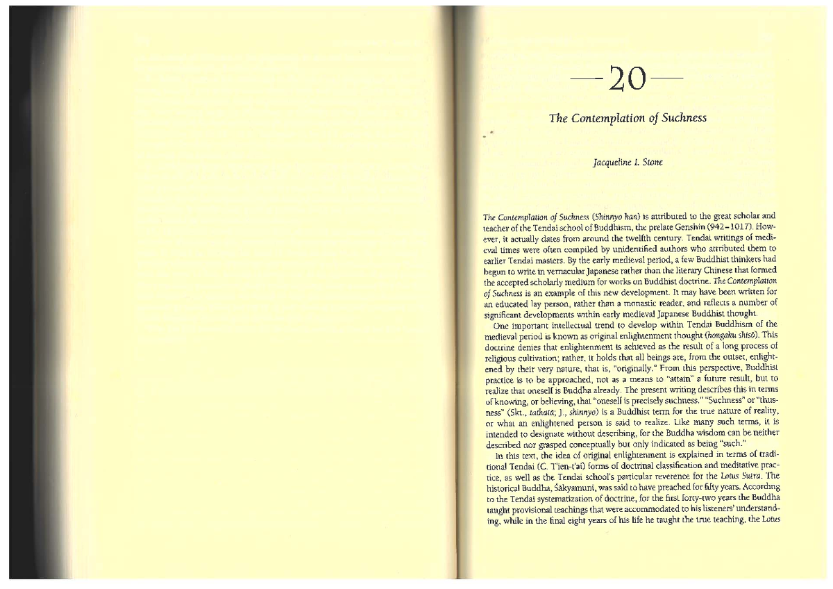 20 The Contemplation of Suchness: Insights on Tendai Buddhism and ...