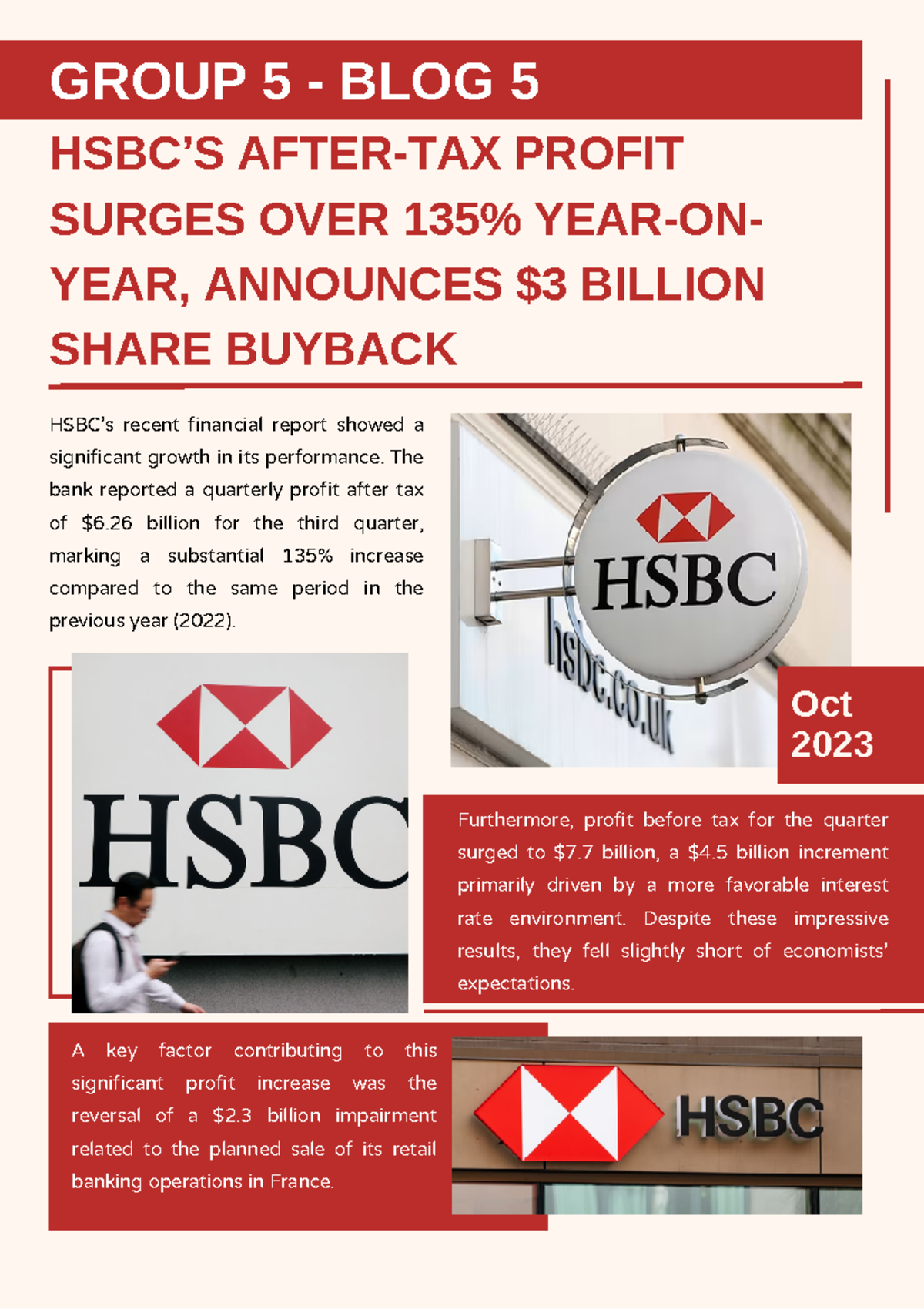 HSBC Q3 2023 After-Tax Profit Jumps 135%: $3B Buyback Announced - Studocu
