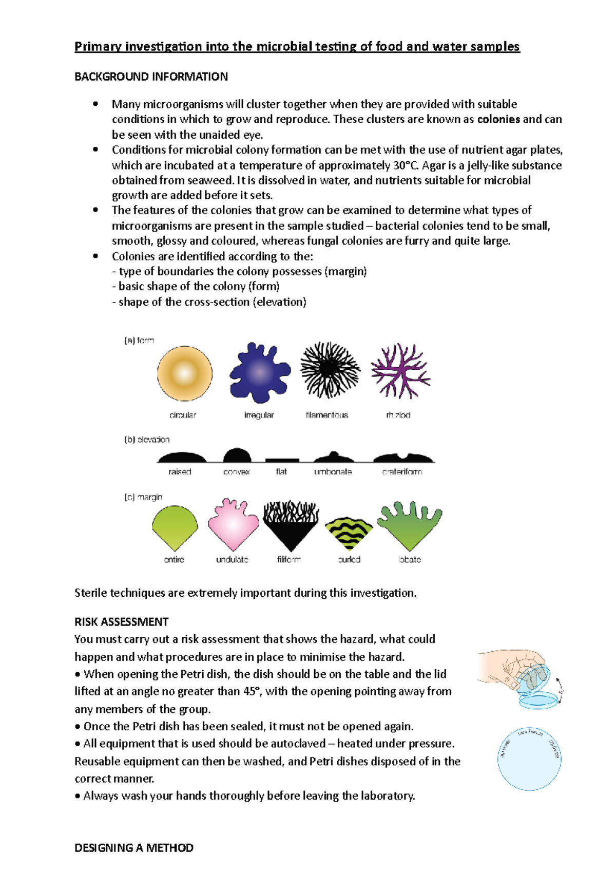 Microbial Testing of Food and Water Samples: Investigation Report 2021 ...