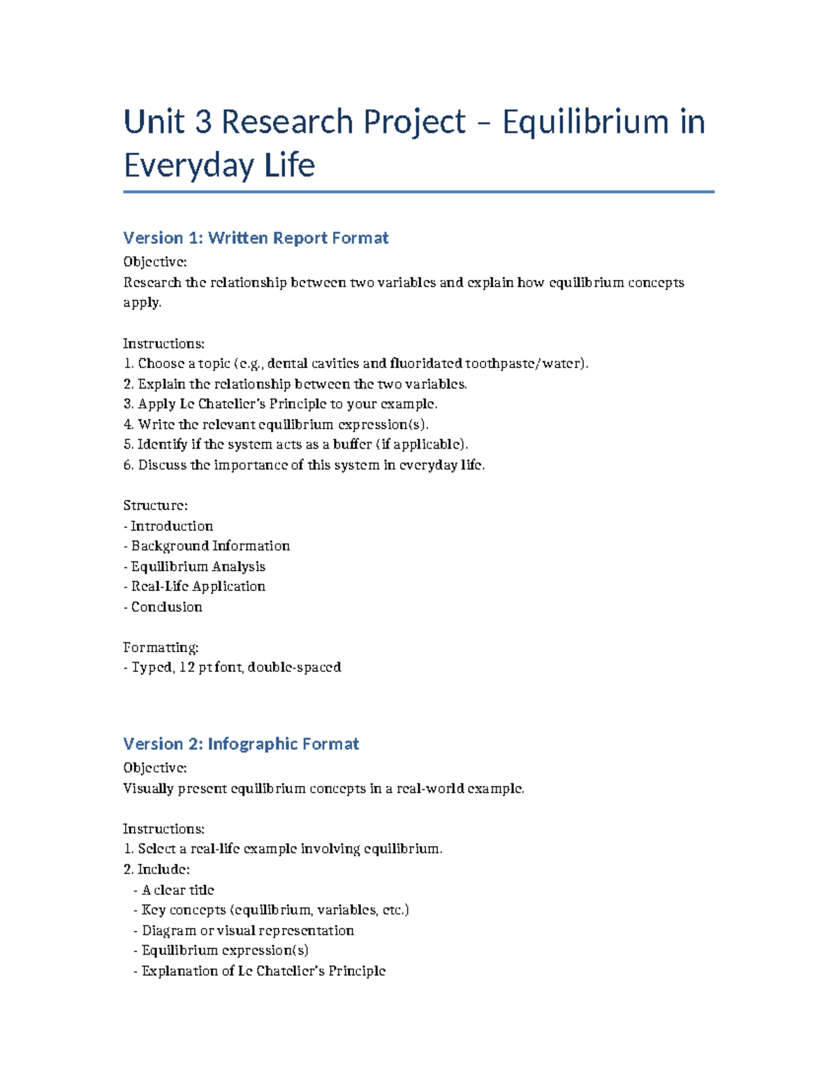 Unit 3 Equilibrium Research Project: Everyday Life Applications - Studocu