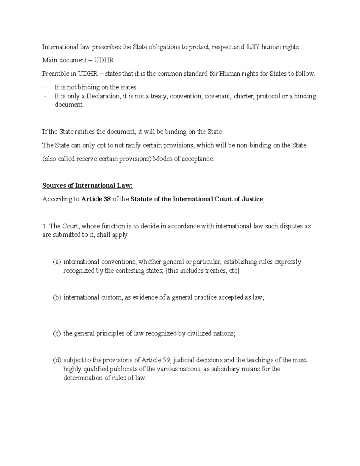 ICCPR & ICESCR Overview: Human Rights in Intl Law Fundamentals - Studocu