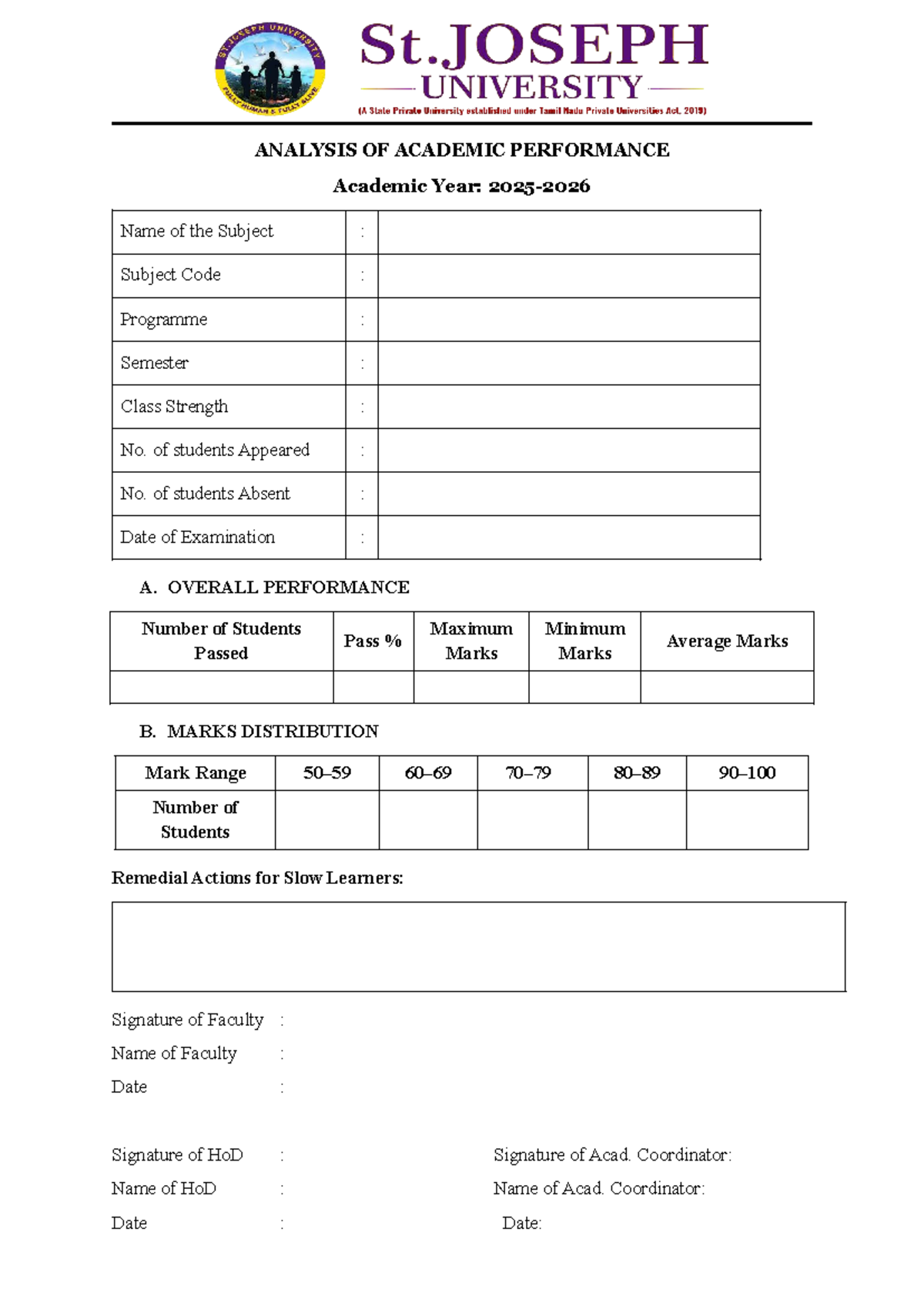Academic Performance Analysis-1 - ANALYSIS OF ACADEMIC PERFORMANCE ...