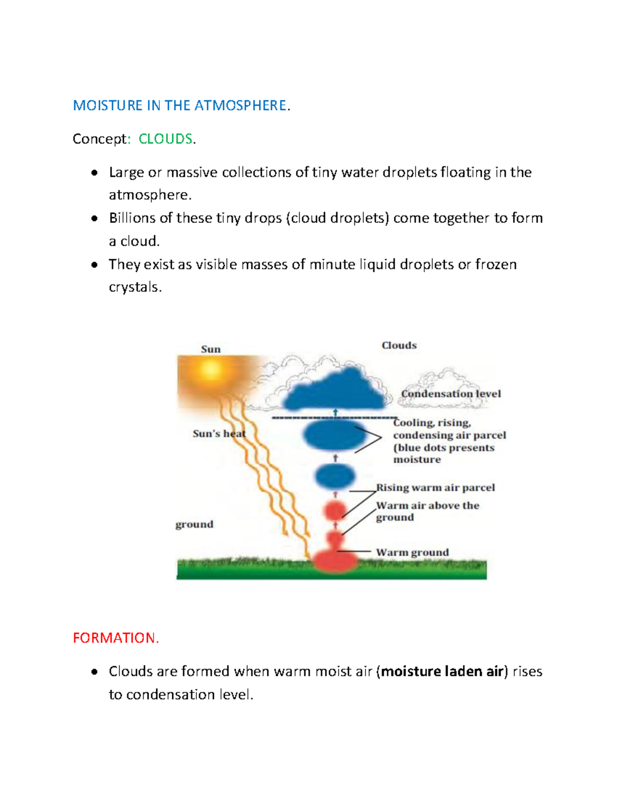 Condensation Level Of Clouds