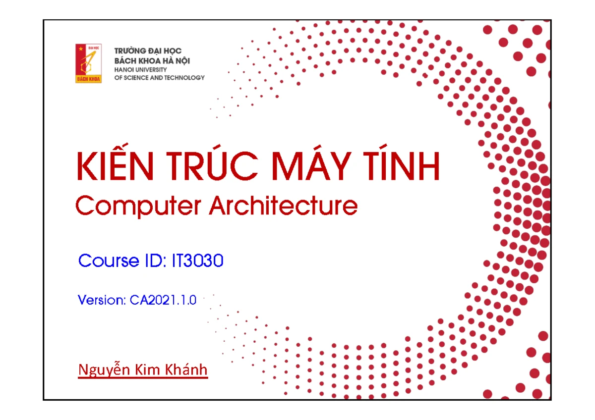 IT3030 - Computer Architecture Overview and CPU Design Notes - Studocu