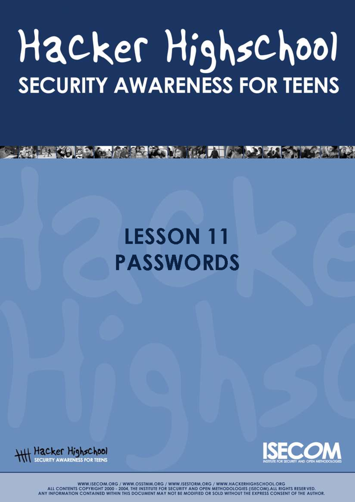 HHS EN11 Lesson 11: Understanding Passwords and Security - Studocu