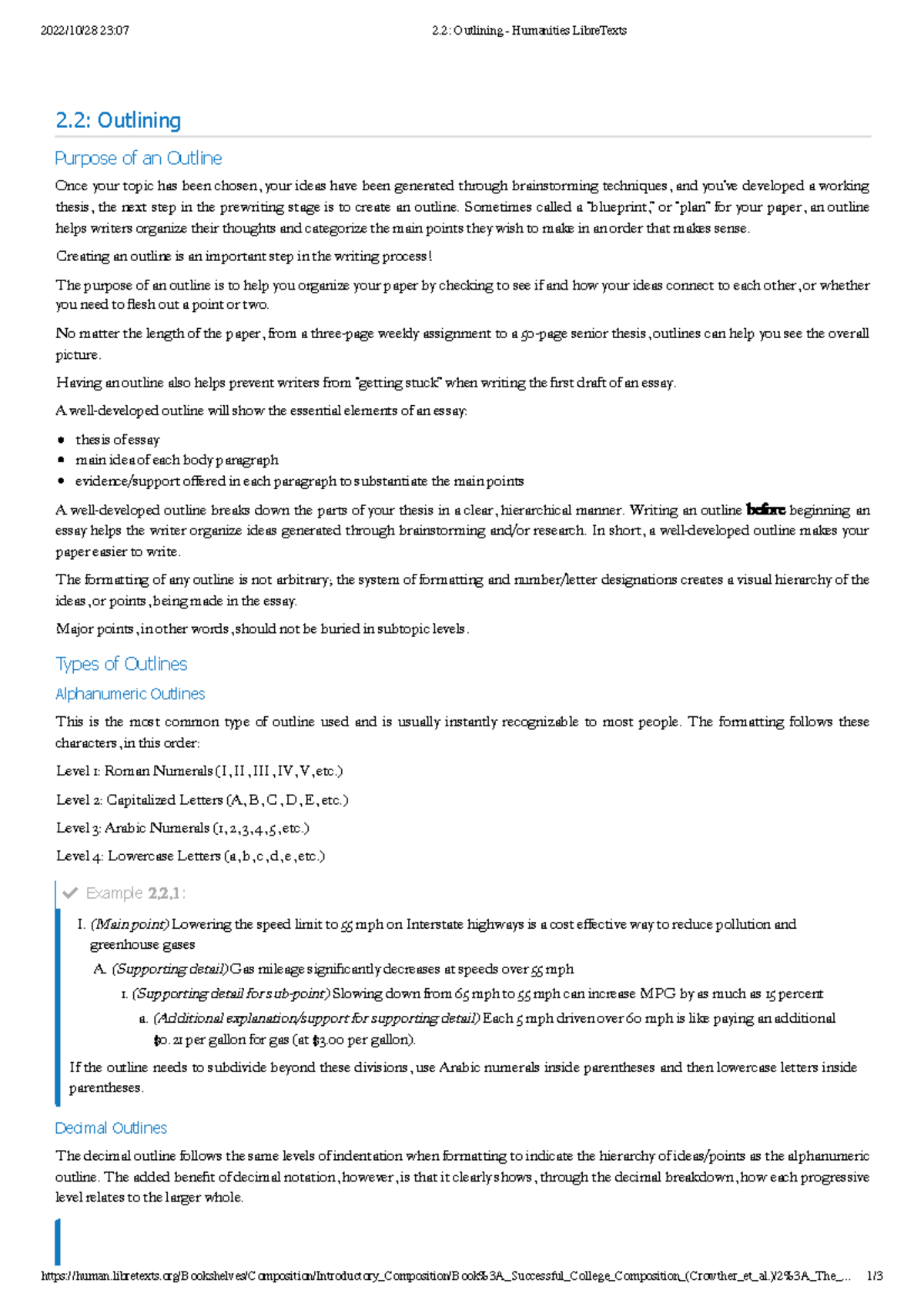 2.2 Outlining - Essential Guide for Effective Academic Writing - Studocu