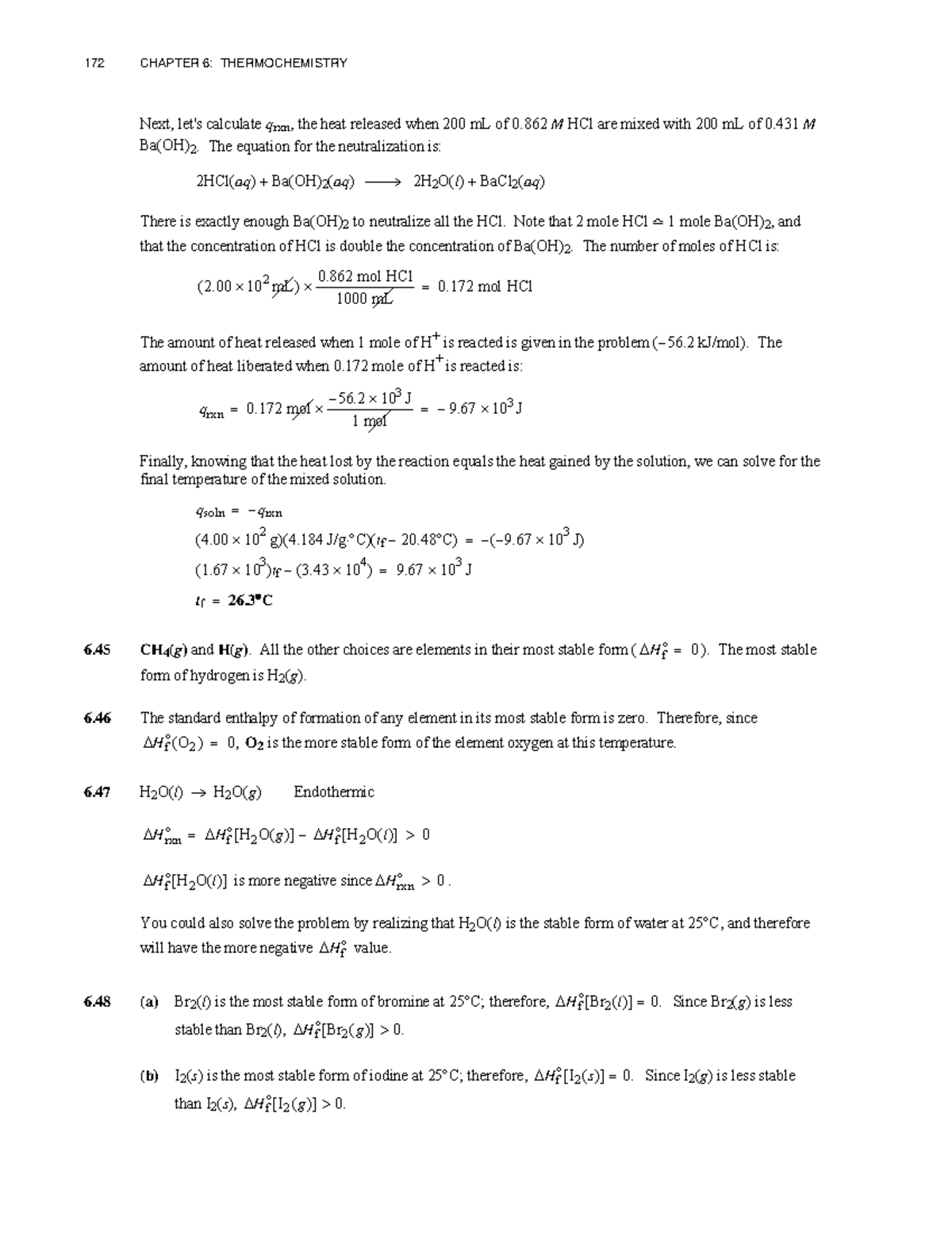 172 CHEMISTRY CHAPTER 6: THERMOCHEMISTRY SOLUTIONS - Studocu