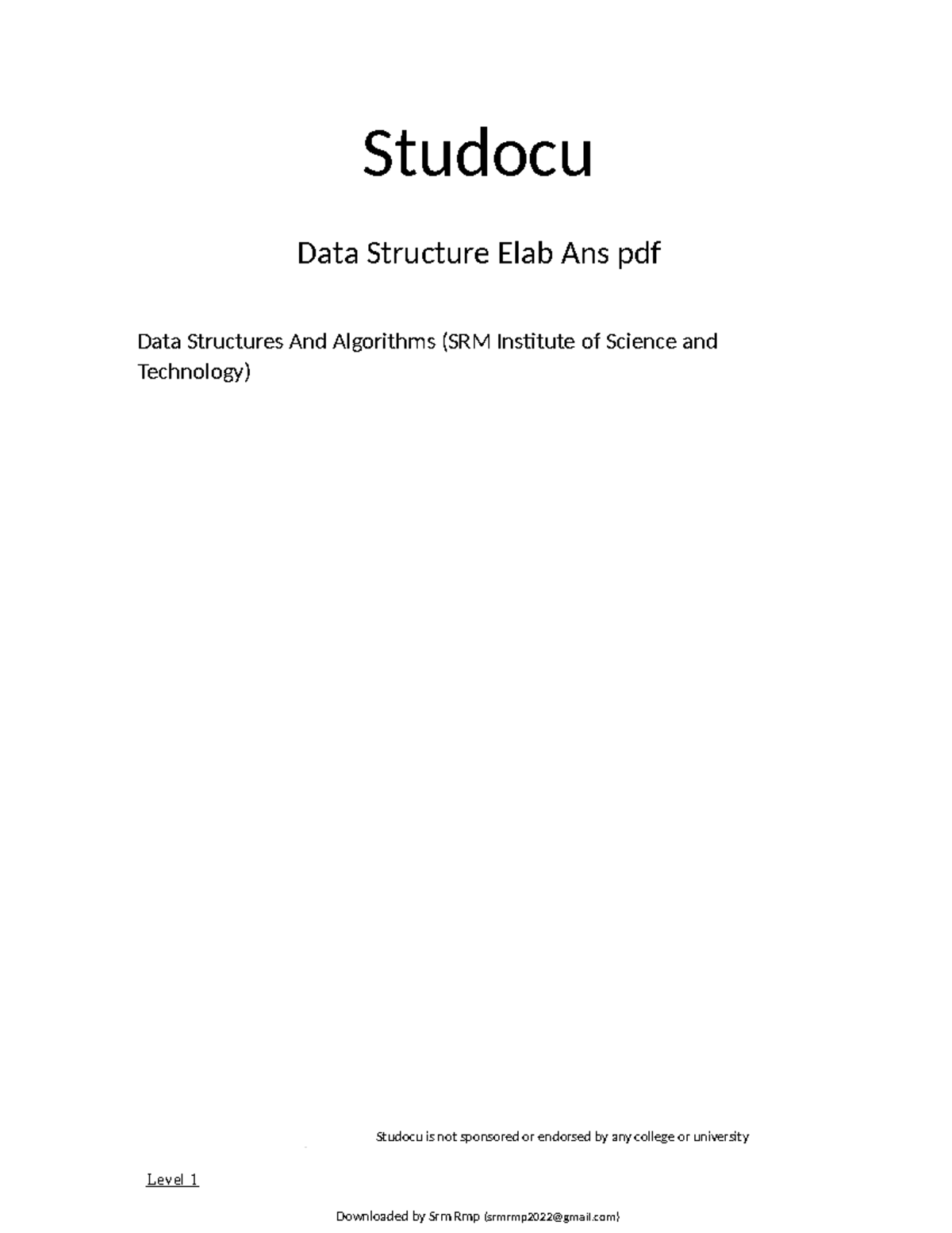 772744911-Elab-Answers - Studocu Data Structure Elab Ans pdf Data ...