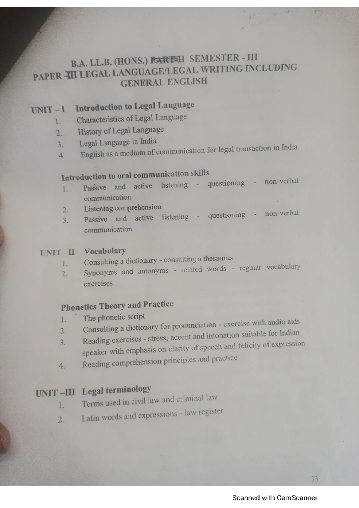 B.A.LL.B. III - Semester - B. LL. (HONS.) PARTH SEMESTER PAPER LEGAL ...